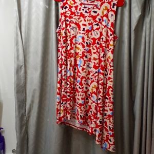 Logos medium sleeveless dress multicolored